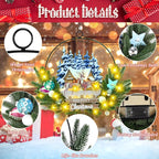 Light up Christmas Wreaths for Front Door, Welcome Metal Wooden Door Wreath Decor Hanging Sign, 30 LED Lighted Wall Decor Battery Operated for Halloween Indoor Outdoor (Deer)