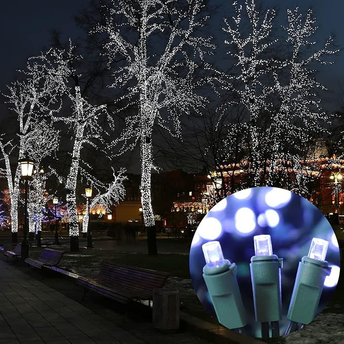 100 Count Cool White -String Lights - 21.6FT LED Christmas Lights, Mini led Lights for Indoor Outdoor Home Holiday Party Wedding Independence Day Decoration