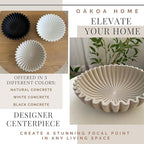 OAKOA Concrete Decorative Bowl - Organic Modern Home Decor Bowl - Decorative Objects - Cement Fruit Bowl - Modern Organic Home Decor