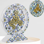 The Gears Clock Wall Clock Italy Collection with Moving Gears (Meta, 10 inch Round)