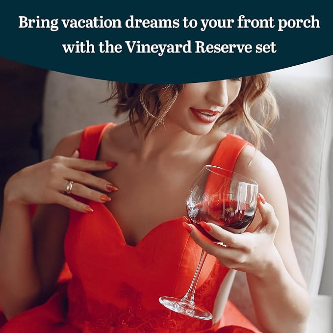 Libbey Vineyard Reserve Wine Glass Set of 8, Clear Wine Glasses for Red and White Wine, Great for Merlot, Bordeaux, Chardonnay, Gifts, Holiday, Birthday Party