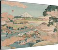 SIGNWIN 36"x46" Extra Large Framed Wall Art Japanese Ukiyo-e Landscape, Timeless Mt. Fuji Scene for Zen-Inspired or Asian-Style Interiors for Home Living Room Bedroom Decor (Frame Assembly Required)