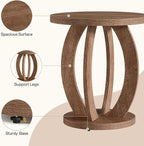 Tribesigns Round Side Table with Storage