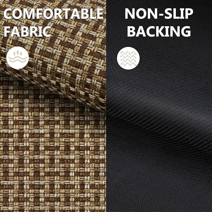 LEKEEPGO Door Mat Indoor Entrance 17"x29", Absorbent Indoor Door Mat, Non Slip Rubber Backing Inside Door Mats, Washable Floor Mat, Low-Profile Doormat for Front Door, Entryway, Entrance, Brown