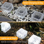 Solar Brick Lights - Outdoor Waterproof Patio & Garden Decor (6 Packs for Patio, Yard, Walkway, Pathway)