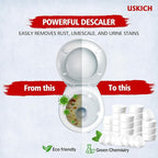 USKICH Toilet Bowl Cleaner - 80 PACK, Household Automatic Toilet Bowl Cleaners with Bleach, Bathroom Toilet Tank Cleaners Tablets with Sustained-Release Technology for Against Tough Stains