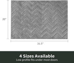 Stiio Front Door Mat Indoor Outdoor Entrance 20x31.5 Inches, Non Slip Washable Entry Rug, Dog Doormat, Absorbent Entrance Mat for Front & Back Door, Muddy Wet Shoes & Paws, Grey