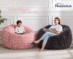 Hobestluk Bean Bag Chair Oversized Bean Bag Chair for Adults Donut-Shaped Large Bean Bag with Spacious Design for Living Room Bedroom or Reading Nook (Bubble Pink)