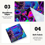 BVBOX Astronaut Space Blacklight Tapestry 79"x59", UV Reactive Astronaut DJ Universe Galaxy Planet Glow in Dark Music Tapestries, Black Light Neon Upright Poster Wall Hanging Backdrop Decor for Bedroom Living Room
