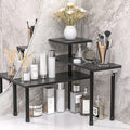 JayRex Countertop Corner Shelf, 3 Tier Shelf Moveable Organizer for Bathroom Counter, Make Up, Dresser Table, Desktop Shelf (Black)