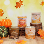 Pumpkin Candle, Fall Scented Candles for Halloween Easter Thanksgiving Day, 9oz Aromatherapy Soy Wax Non Toxic Candle for Home Scented 40 Hours Bruning- Birthday Halloween Gifts for Women Men