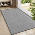 LEKEEPGO Door Mat 24"x36", Non Slip Door Mat Indoor Entrance, Rubber Backing Front Indoor Door mat Washable Absorbent Low-Profile Entryway Entry Resist Dirt Inside Door Mats, Light Grey