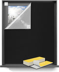 Sumobaby Blackout Curtains for Bedroom 54"x70"Portable Black Out Window Cover with Heat-Resistant Hook&Loop Tape,100% Blackout Shades No Drill Blinds for Windows DIY Cut Fit for Nursery,TV Room(Black)