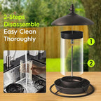 Bird Feeder for Outdoors - 360° Feeding Perch. Green