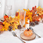Lvydec 2 Pack Maple Leaves Fall Garland Clearance - 5.8ft/Strand Artificial Fall Foliage Garland Colorful Autumn Decoration for Home Wedding Party Thanksgiving