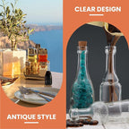 Small Mini Clear Vintage Glass Bottles with Corks, Mini Vases, Decorative, Potion, Assorted Design Set of 12 pcs, 4.6 Inch Tall (11.43cm), 1.4 Inch Wide (3.56cm)