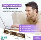 SunnyBay Microwave Heating Pad, Microwavable Heated Neck and Shoulder Wrap, Soothing Weighted Moist Heat or Ice Pack with Flaxseed and Lavender, FSA HSA Approved, 26x5 Inches, 2.5 lbs, Leopard