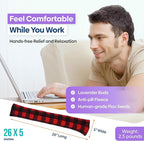 SunnyBay Microwave Heating Pad, Microwavable Heated Neck and Shoulder Wrap, Soothing Weighted Moist Heat or Ice Pack with Flaxseed and Lavender, FSA HSA Approved, 26x5 Inches, 2.5 lbs, Buffalo