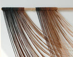 Flber Macrame Wall Hanging Dip Dye Brown Boho Wall Decor Yarn Tapestry Modern Living Room Bedroom Home Wall Decor 57" W x 35" L