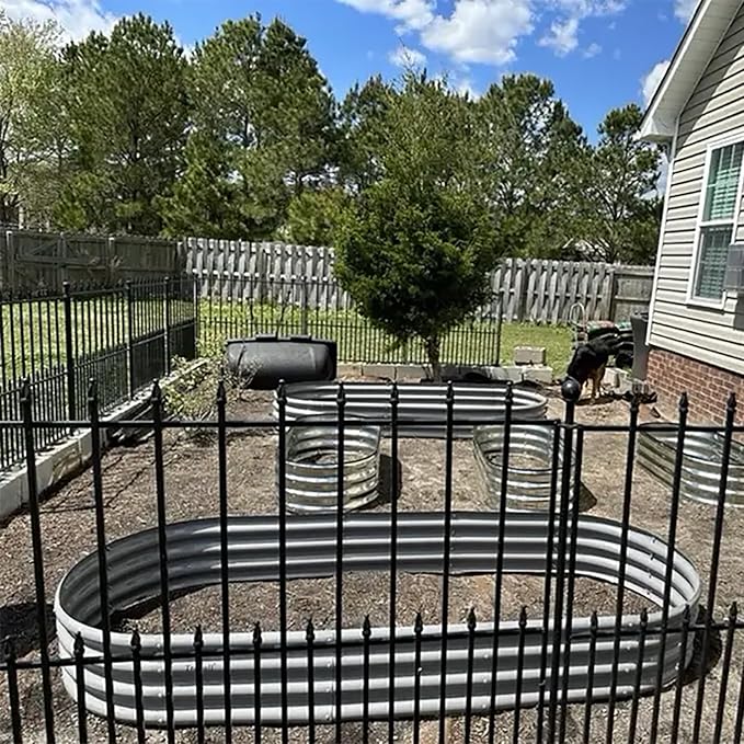 2 Pack 8x3x1FT Galvanized Raised Garden Bed Large Metal Planter Box Kit Elevated Raised Garden Planters for Outdoor Plants, Gray