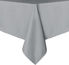 sancua Rectangle Tablecloth - 60 x 84 Inch - Stain and Wrinkle Resistant Washable Polyester Table Cloth, Decorative Fabric Table Cover for Dining Tables, Buffet Parties and Camping, Silver Grey