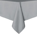 sancua Rectangle Tablecloth - 60 x 120 Inch - Stain and Wrinkle Resistant Washable Polyester Table Cloth, Decorative Fabric Table Cover for Dining Tables, Buffet Parties and Camping, Silver Grey