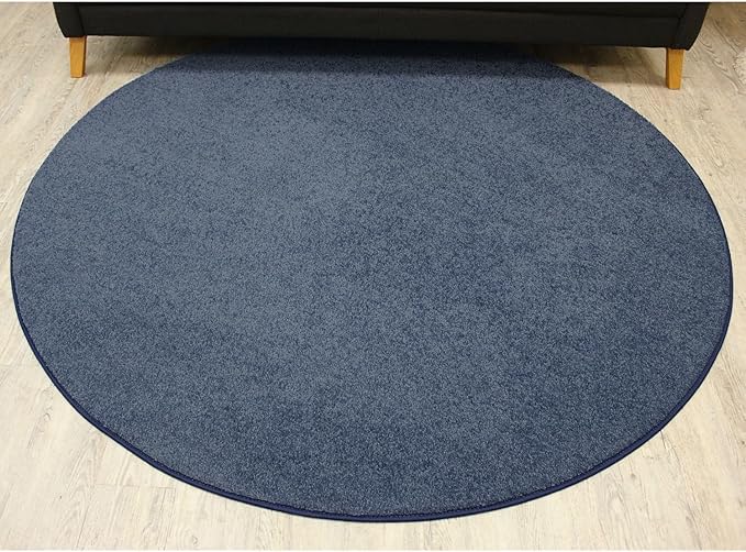 KOECKRITZ Soft and Colorful Kids Classroom Area Rugs (Passes Flammability Pill Test) Many Sizes and Bright Colors to Select from (4' x 4', Navy)