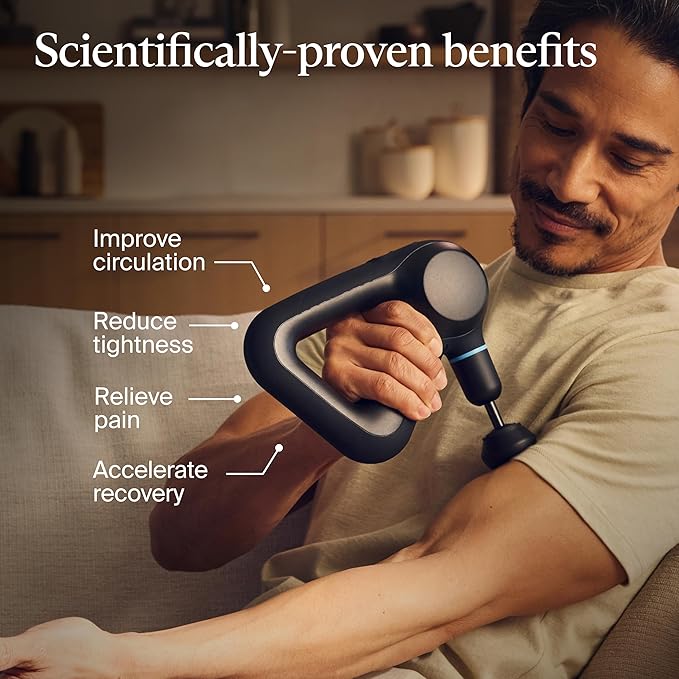 TheraGun Therabody Prime (5th Generation) - Deep Tissue Percussion Therapy Massage Gun - Bluetooth Enabled, Personal Massager for Pain Relief in Neck, Back, Leg, Shoulder and Body (Black)