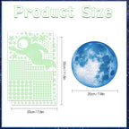 530 Glow in The Dark Stars Ceiling Stars Glow in The Dark Glow Moon and Space Wall Decals Astronaut Universe Galaxy Planet Wall Stickers Glowing Wall Stickers Kid Boys Living Room Decor