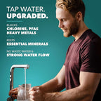 Under Sink Water Filter for Sink Faucet by CuZn, 5 Year Filtration Life, Reduces PFAs, PFOS, Lead, Chlorine, Improves Taste of Tap Water with NSF/ANSI 42 & 372 Certified High Performance