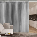 Full Blackout Privacy Curtains, 240 Inch Extra Wide Linen Blend Drapes, Pinch Pleat Window Drapery for Room Divider Storage/Space Room Separation, 1 Panel, W 240" x L 102", Light Grey