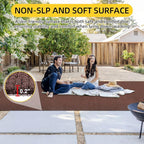 Marine Carpet,5 FT x 25 FT Brown Indoor Outdoor Carpet 0.2" Thick Boat Carpet with Water-Proof TPE Backing, Non-Slide Outdoor Marine Carpet Roll for Home, Patio, Porch, Deck