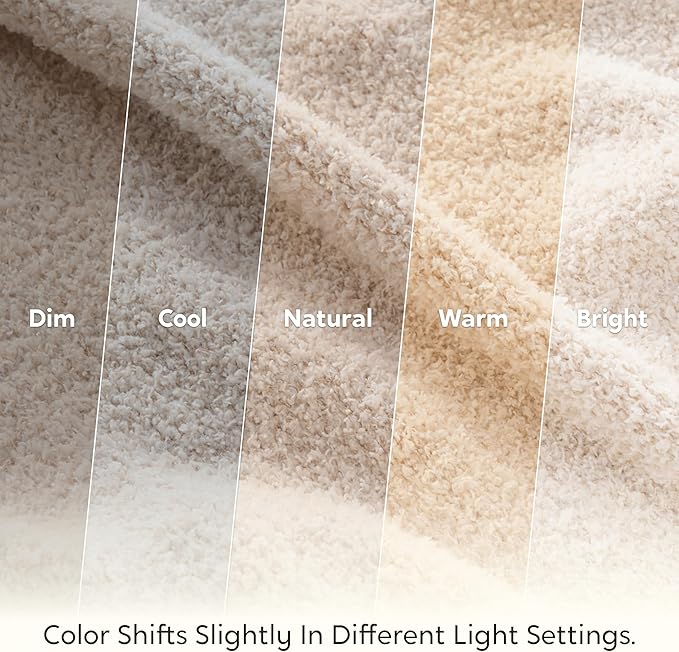 Joiedomi Throw Blanket for Couch Bed Sofa, Beige Knitted Blankets Gifts for Women Mom Girls, Cozy Cute Soft Throw Home Room Decor Aesthetic for Women Mothers Birthday Gifts 50x70 Inches