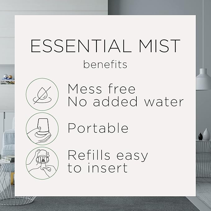 Air Wick Essential Mist Refill, 3 ct, Vanilla and Pink Papaya, Essential Oils Diffuser, Air Freshener