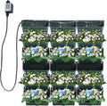 18 Pots Self-Watering Vertical Wall Planter, 39.4”L x 39.4”H Stackable Plastic Wall-Mounted Plant Grow Pots, Wall Hang Garden Planter Outdoor Indoor for Herbs Flowers Strawberries (Green)