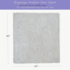 Bigacogo Chunky Knit Throw Blanket for Couch, 60x80 inches, 100% Hand Knitted with Thick Jumbo Chenille Yarn, Cozy Soft Large Rope Knot Cable Crochet Blankets for Sofa Bed Living Room, White