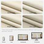 Joydeco Pinch Pleated Linen Curtains for Living Room, 100% Blackout Curtains 84 inches Long 2 Panel Thermal Insulated Pinch Pleat Drapes(Bleached Sand,40'' Wx84'' L)