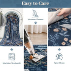 OJIA Jungle Print Rugs for Living Room 8x10 Washable Area Rugs for Bedroom, Modern Non-Slip Ultra-Thin Soft Large Carpet Non-Shedding Nursery Rug for Teens Kids Playroom Dining Room Home Decor