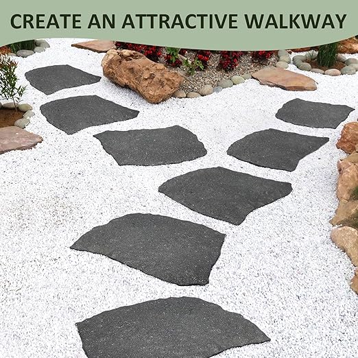 3 Pack Rubber Stepping Stones Outdoor Garden Rubber Pavers Pathway Walkway Paving Stones