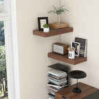 Floating Shelves for Wall - 24 Inch Wide x 12 Inch Deep Floating Shelves Set of 2-24W x 12D Wide Wall Shelf for Living Room Laundry Room Bedroom Kitchen Home Office