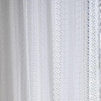 Sutuo Home White Boho Curtains Crochet Lace Semi-Sheer Bohemian Hollow Knitted Handmade Tassels, Rod Pocket Window Treatment Vintage Rustic Farmhouse Drapes for Glass Slide Door, 1 Panel 59" W x 90" L