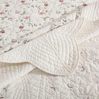 MarCielo 3-Piece 100% Cotton Oversized Bedspread Lightweight Quilt Coverlet Embroidery Farmhouse Bedding Set(TC Soft White,Oversized King (118"x106"))