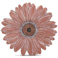 NAT & Jules Gerbera Daisy Flower Shaped Dimensional Indoor Outdoor 12 inch Cast Resin Decorative Garden Stepping Stone, Patio, Walkway Sculpture Yard Art, Terracotta