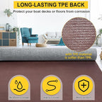 Marine Carpet,6 FT x 14 FT Smoke Gray Indoor Outdoor Carpet 0.2" Thick Boat Carpet with Water-Proof TPE Backing, Non-Slide Outdoor Marine Carpet Roll for Home, Patio, Porch, Deck