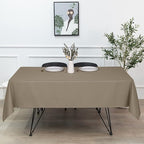 sancua Square Tablecloth - 60 x 60 Inch - Stain and Wrinkle Resistant Washable Polyester Table Cloth, Decorative Fabric Table Cover for Dining Tables, Buffet Parties and Camping, Taupe