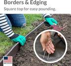 Pinnacle Mercantile 200 Pack Galvanized Garden Stakes Landscape Staples Extra Heavy Duty Sod Ground Anchors Anti Rust 6 inch Metal Pins 9 Gauge USA Made