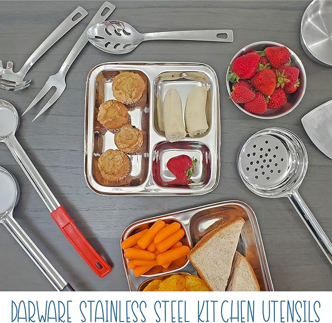 Darware Portion Control Serving Spoons (6-Piece Ladle Set); w 1/4 Cup, 1/2 Cup, 3/4 Cup & 1 Cup (2, 4, 6, 8 oz) & 1/2 & 1 Cup Utensils/Spoodles