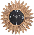 Honiway Large Wall Clock Battery Operated 21 in Rustic Wood Boho Sunburst Decorative Wall Clock Silent Non Ticking Farmhouse Wall Clocks for Living Room Bedroom Kitchen Bathroom Decor (Rustic Brown)