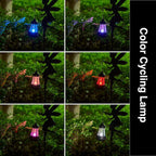 Fairy Garden Accessories Lawn Ornaments 1 Pair - Solar Lights Halloween Decorations Outdoor Garden Statue, Metal Stakes Decorative Figurines for Yard Decor, Patio (Type B Color-Shifting Lighting)