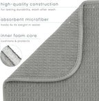 S&T INC. Dish Drying Mat XL, 18” x 24”, Absorbent Microfiber Kitchen Counter Mat, Dish Drying Pad for Dishes, Utensils, Pots and Pans, Extra Large, Grey